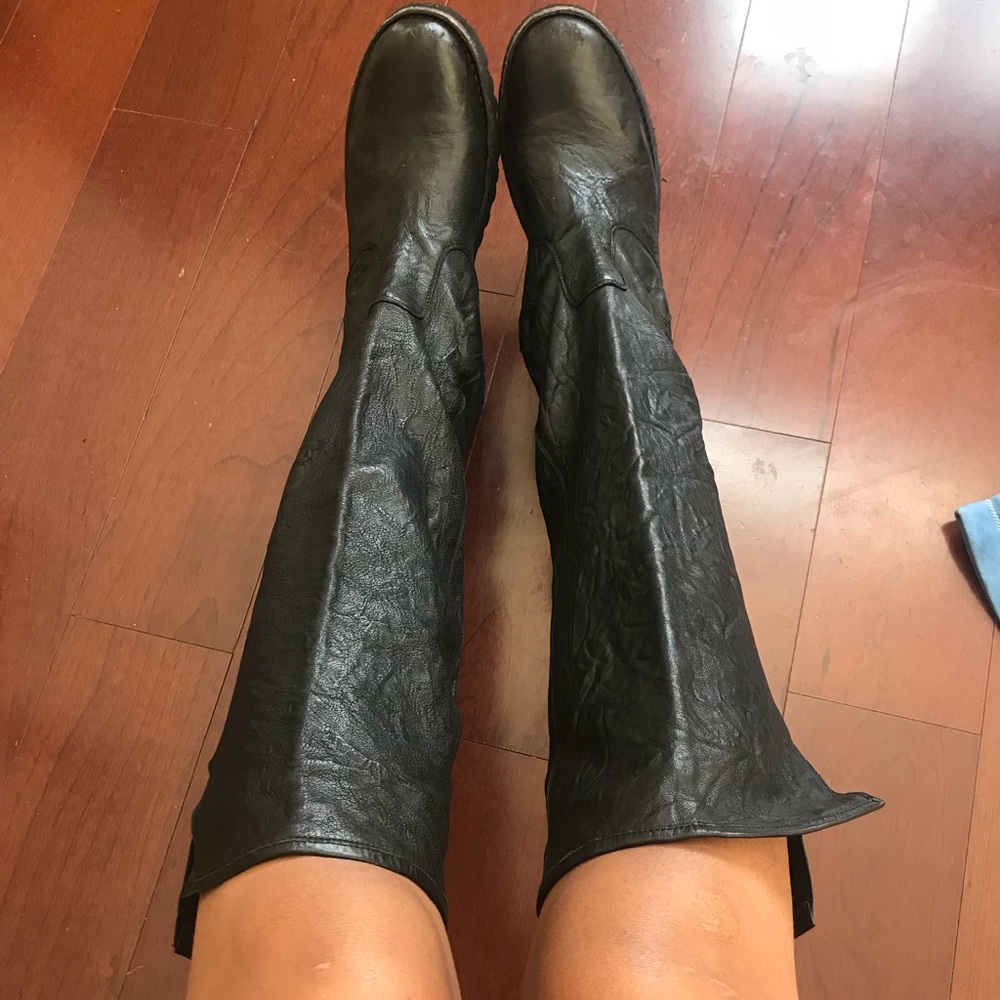 Leather riding boots